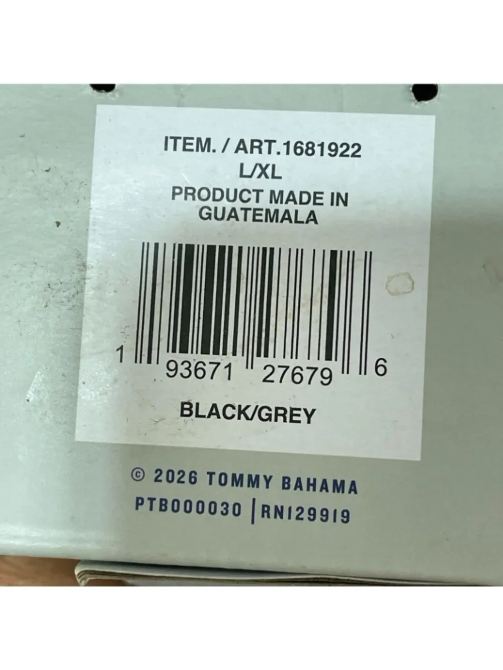 NWT Tommy Bahama Men's L/XL Black/Grey Stretch Reversible Belt